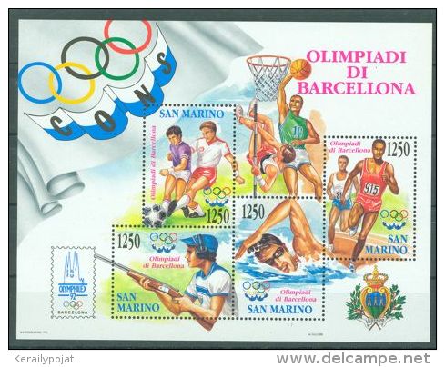 San Marino - 1992 Barcelona Block MNH__(THB-266) - Blocs-feuillets