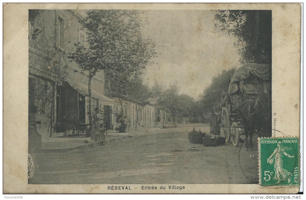 Cpa Rébeval Entrée Du Village Bar,attelage,diligeance ?             RARE - Alger