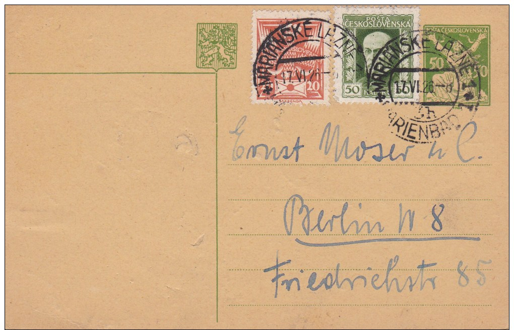 CSR; Postal Card CDV28 To Germany - Cartes Postales