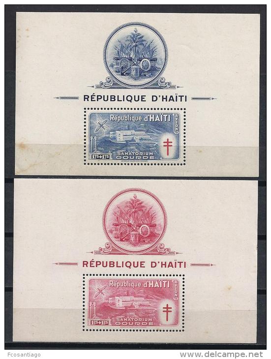 HAITI 1949 - Yvert #H4/5 - MNH ** Puntos De óxido En La Goma - Haití