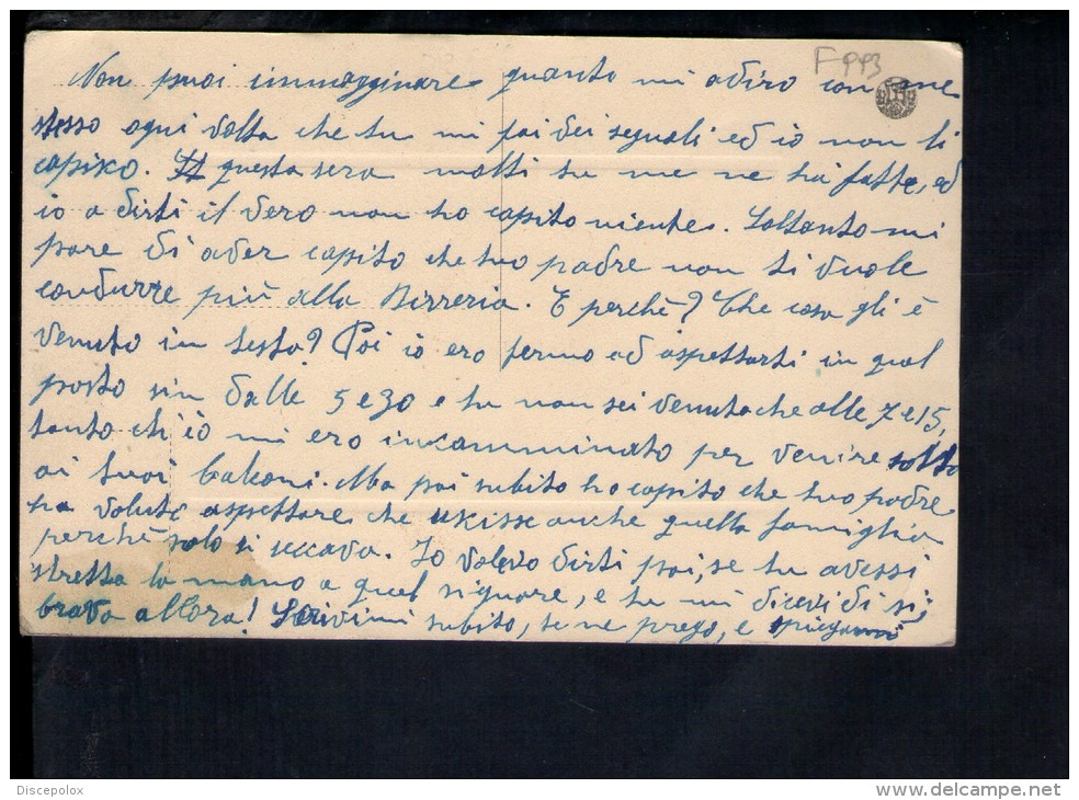 F993 Bella Lettera D' Amore Turbolento, Non Ricambiato Ed Impedito Su Cartolina Datata 1929 - Altri & Non Classificati