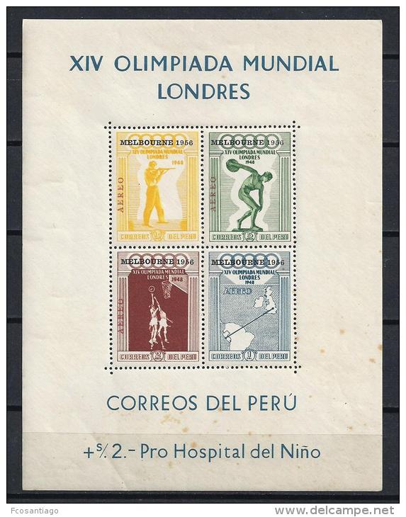 PERÚ 1948 - Yvert #H1 - MNH ** Puntos De óxido En La Goma - Peru