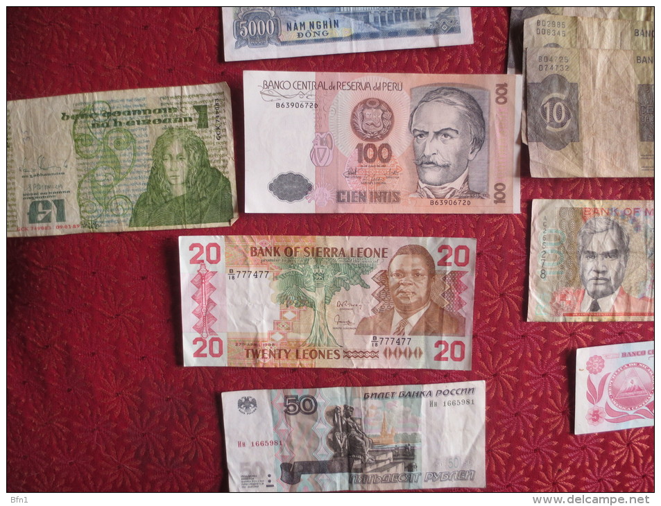 LOT BILLETS - EUROPE - AFRIQUE - AMERIQUE DU SUD VOIR PHOTOS