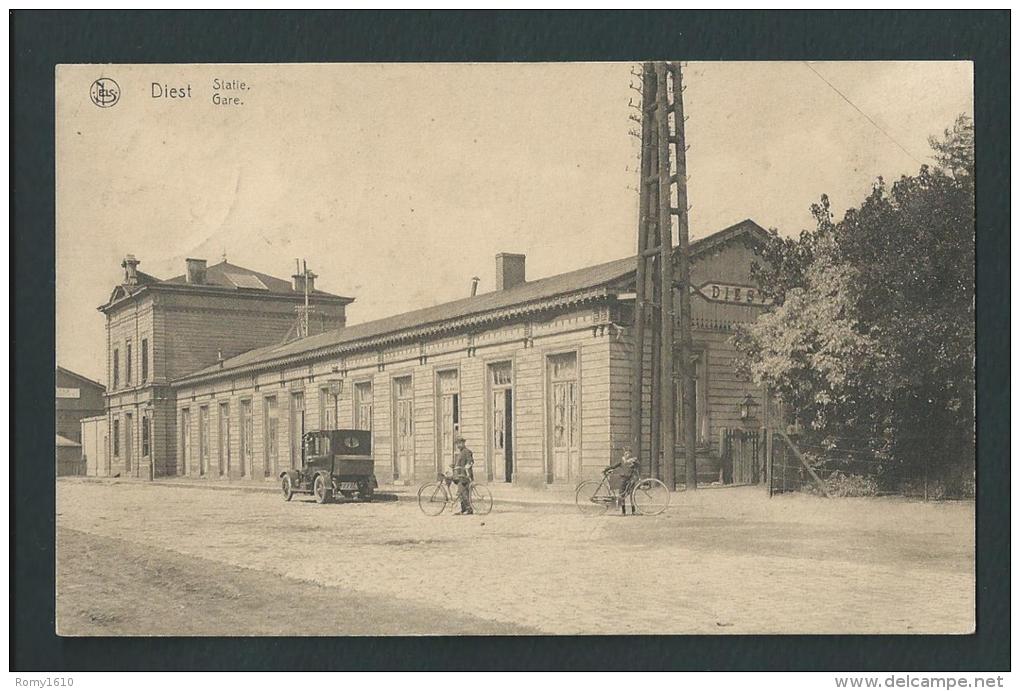 Diest. La Gare. Statie. Animée. 1925. - Diest