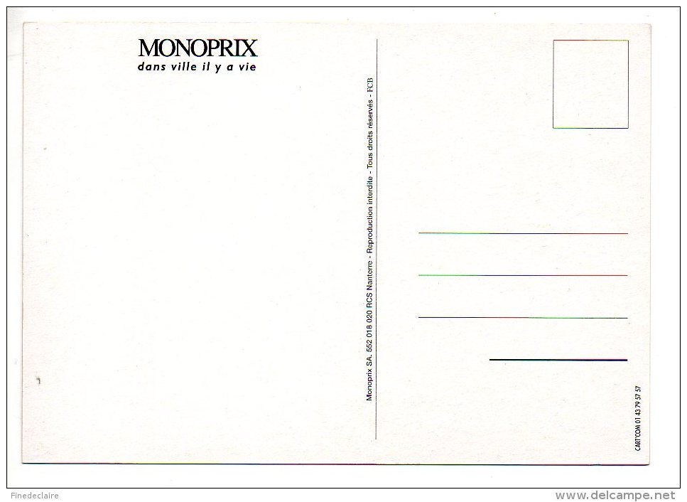 Carte Publicitaire - Monoprix - Dans La Ville Il Y A Vie - Negozi