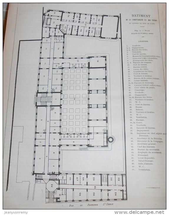 La Semaine Des Constructeurs. N°38.  16 Mars1889 . Bâtiment Annexe Du Chemin De Fer De L'Est. - Magazines - Before 1900