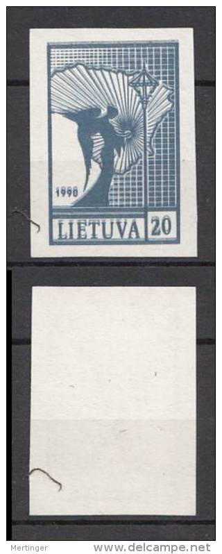 Lithuania Litauen Mi# 459 (*) Double Imprint Angel 1990 - Lituania