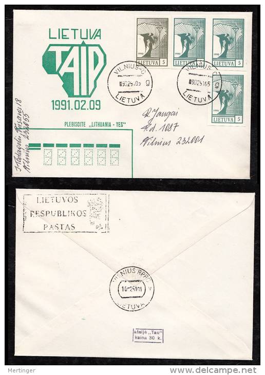 Lithuania Litauen 1990 Cover Mi# 457a+b Both Colors - Lituania