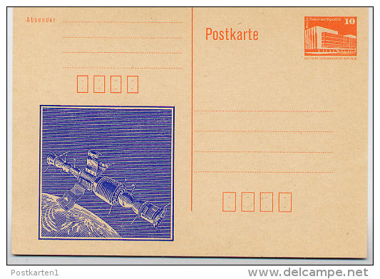 DDR P86I-1-86 C28 Privater Zudruck TAG DER RAUMFAHRT 1986 - Private Postcards - Mint