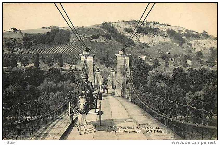 Tarn-et-garonne - Ref A17 - Environs De Moissac - Le Pont Suspendu - Thème Ponts -carte Bon état - - Saint Nicolas De La Grave