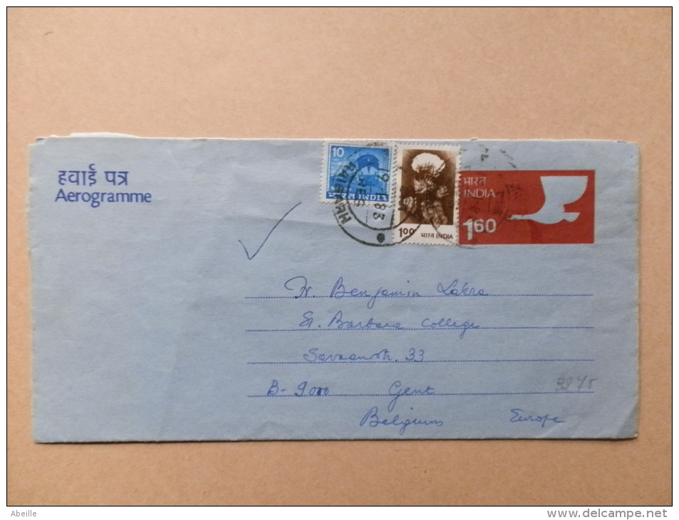 A3275   AEROGRAMME  TO BELGIUM - Airmail