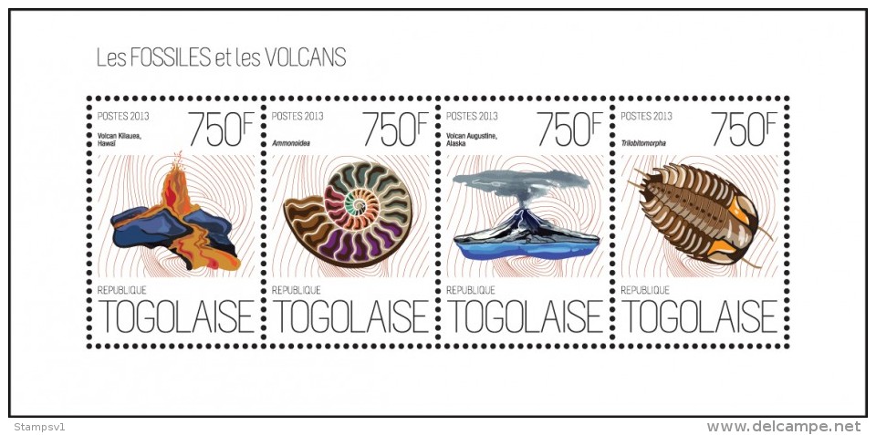 Togo. 2013 Fossils And Volcanoes. (611a) - Volcanes