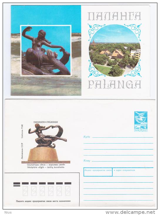 Lithuania USSR 1988.10.28 Envelope + Card Inside, Palanga - Lituanie