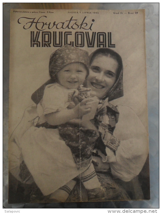 HRVATSKI KRUGOVAL, NDH BROJ 24 1942 - Other & Unclassified