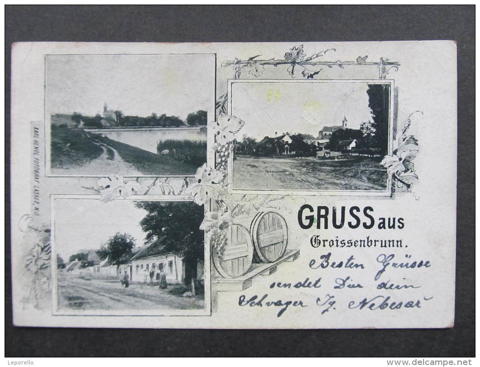 AK GROISSENBRUNN Engelhartstetten B. Gänserndorf 1902   //  D*8992 - Gänserndorf