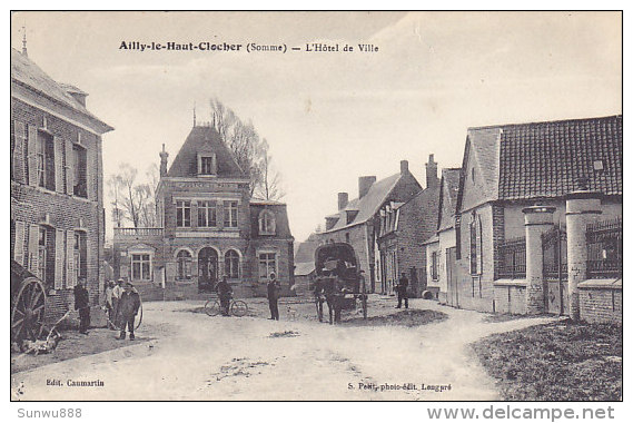 80 - Ailly-le-Haut-Clocher - L'Hôtel De Ville (attelage, Animée) - Ailly Le Haut Clocher