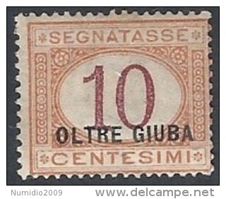 1925 OLTRE GIUBA SEGNATASSE 10 CENT MH * - RR11863-2 - Oltre Giuba