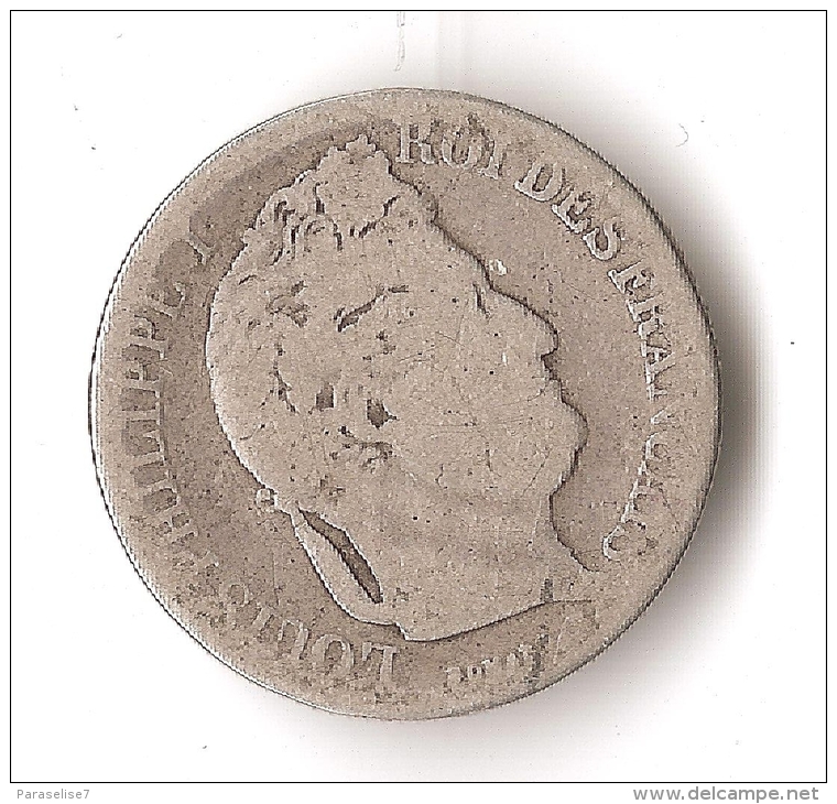 FRANCE 50 CENTS  1847  ARGENT   RARE ! - 50 Centimes