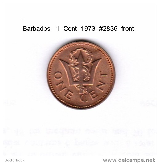 BARBADOS    1  CENT  1973  (KM # 10) - Barbados