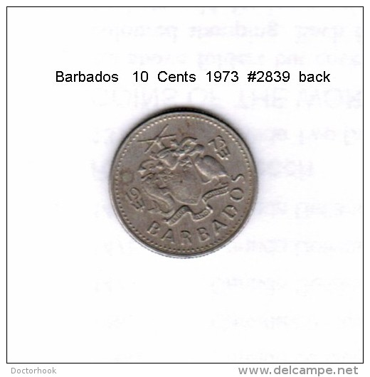 BARBADOS    10  CENTS  1973  (KM # 12) - Barbados (Barbuda)