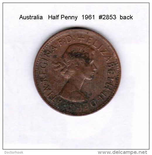 AUSTRALIA    1/2  PENNY  1961  (KM # 61) - ½ Penny