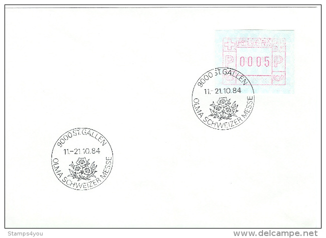 TH - 3553 - Enveloppe Suisse Avec Oblit. Spéciale "Olma - Illustration Fleurs" 1984 - Otros & Sin Clasificación