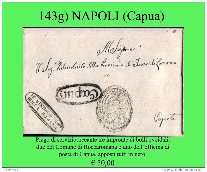 Capua-00143g - Piego (senza Testo). - 1. ...-1850 Prefilatelia