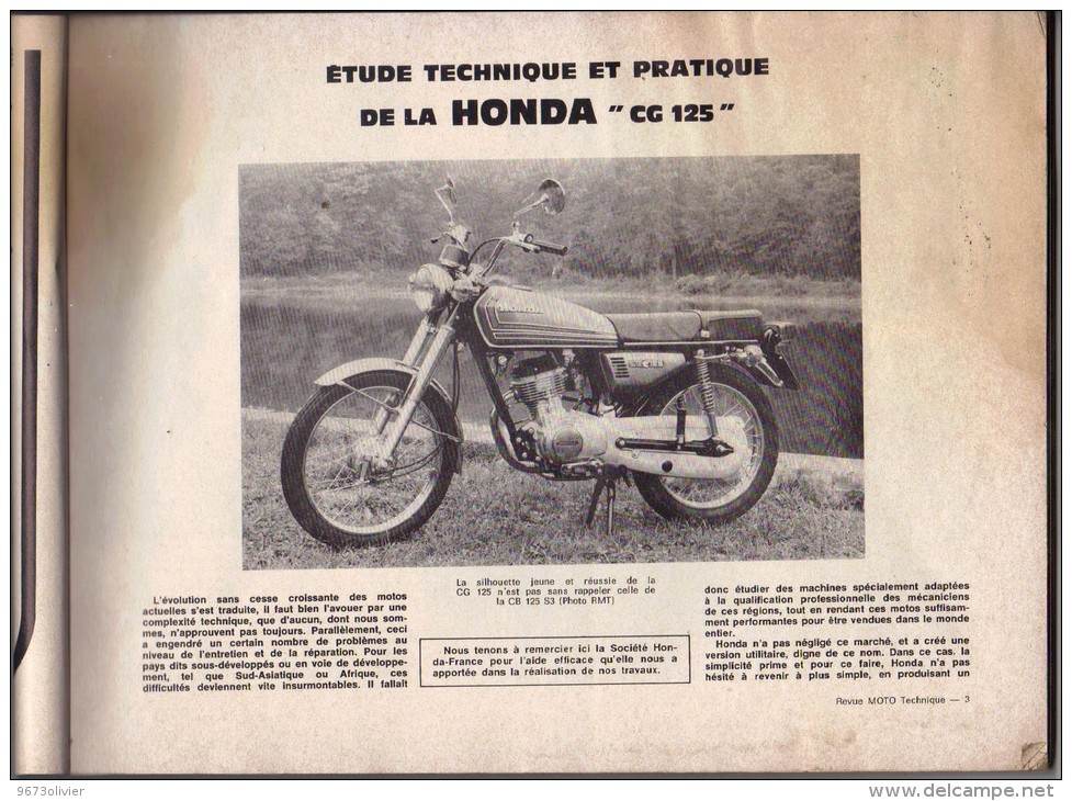 Revue Technique MOTO  Honda Cg 125 - Motorrad