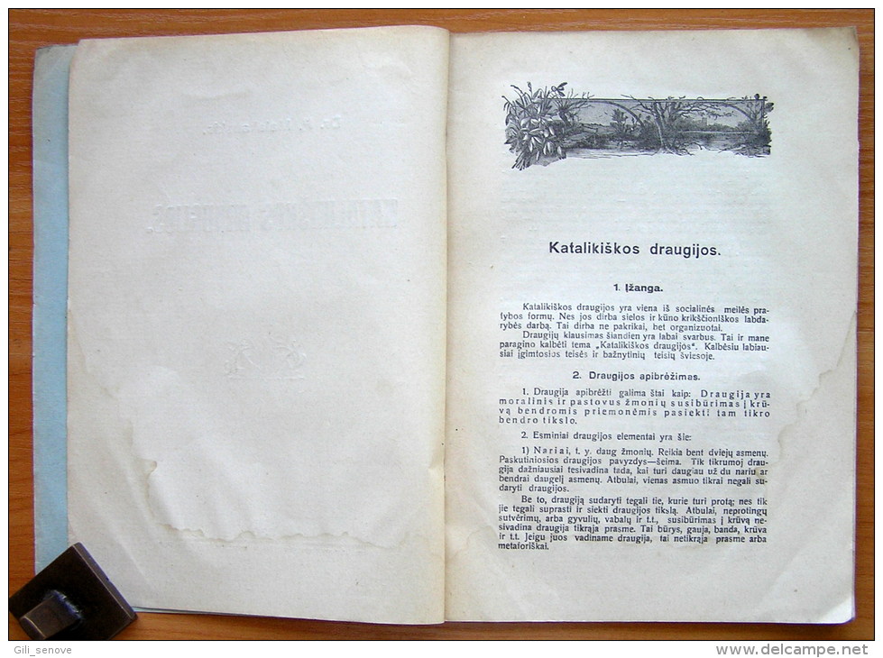 Lithuanian Book / Catholic Society (Katalikiskos Draugijos) 1930 - Old Books