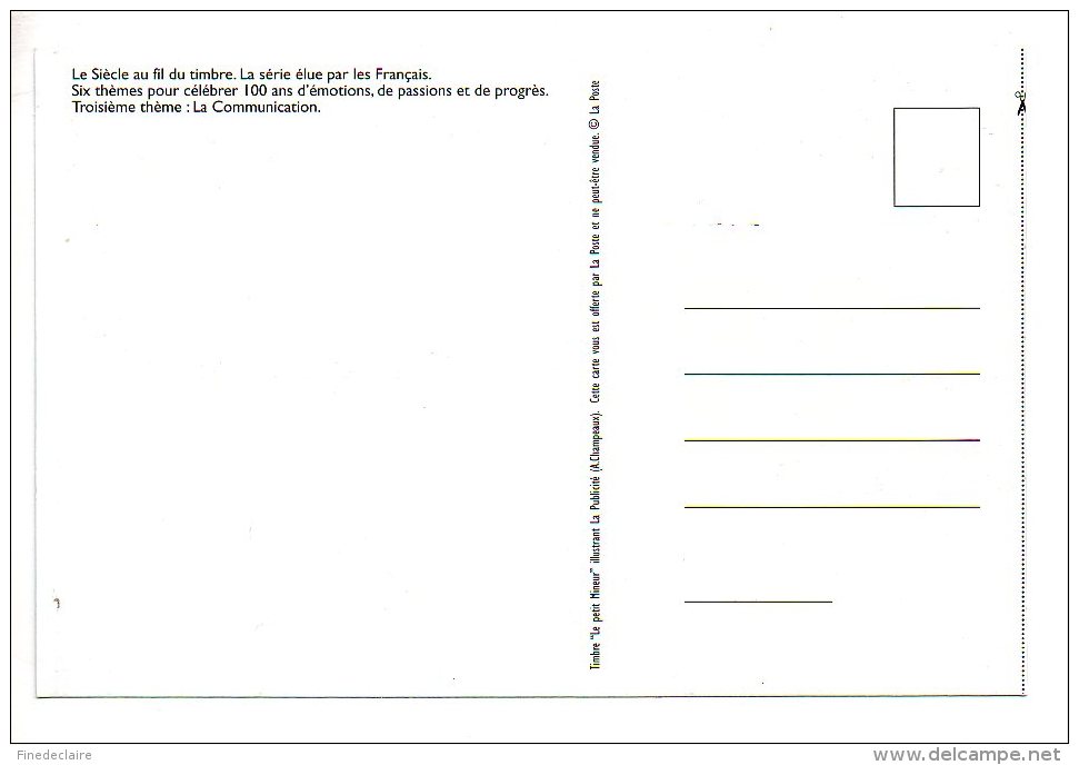 Carte Publicitaire - Le Siècle Au Fil Du Timbre - La Communication - Postal Services