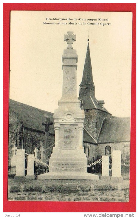 Orne - STE MARGUERITE DE CARROUGES - Monument Aux Morts De La Grande Guerre - Andere & Zonder Classificatie