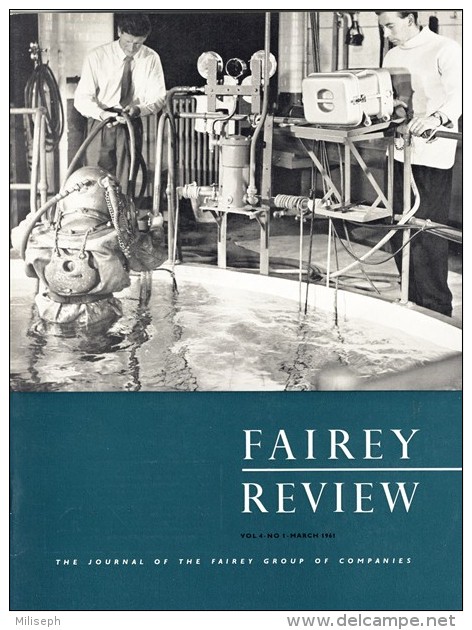 FAIREY REVIEW - Vol 4 - N° 1 - 03-1961 - Bateaux - Avions - Hélicoptère - Scaphandrier  (3407) - Aviation