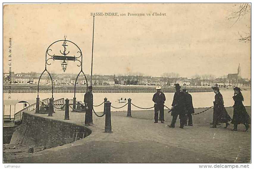 Loire Atlantique -ref A752- Basse Indre - Son Panorama Vu D Indret   -carte Bon Etat - - Basse-Indre