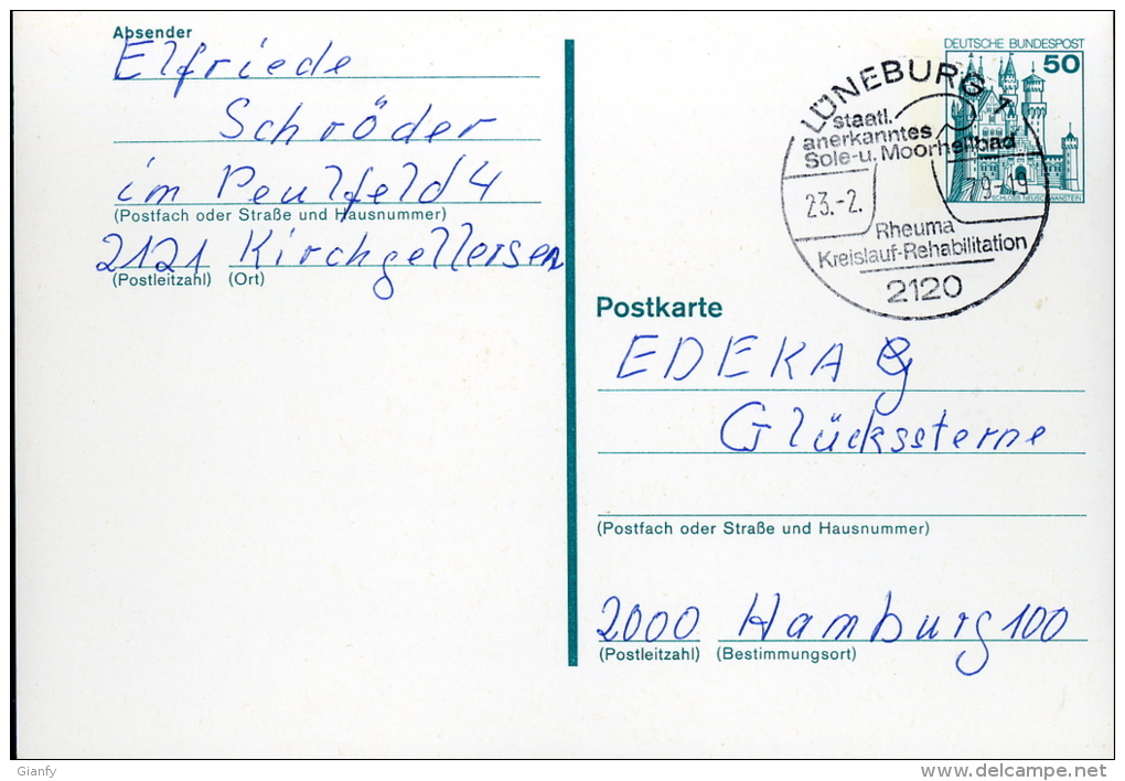 BUNDESREPUBLIK DEUTSCHLAND GERMANIA 50 PF 1980 M #P126 ANNULL MEDICINE RHEUMA - Cartes Postales - Oblitérées