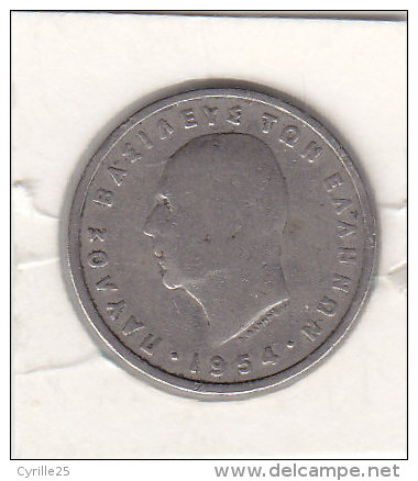 2 DRACHMAI Cupro-nickel  1954 - Griekenland