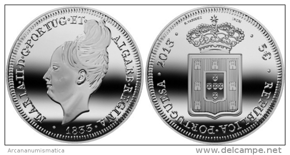 PORTUGAL  5€  2.013 2013 "MARIA II-A DEGOLADA" CU NI  SC/UNC  T-DL-10.563 - Portugal