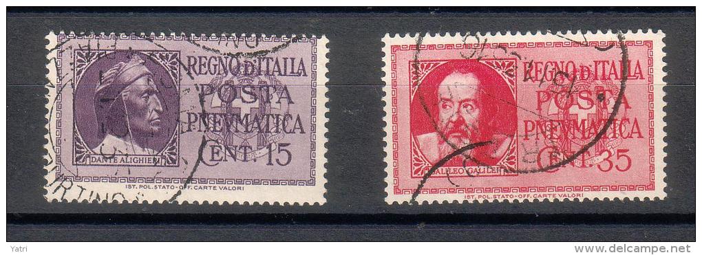 Regno D'Italia -  Posta Pneumatica 1933 (usati) - N. 14 - 15 - Posta Pneumatica