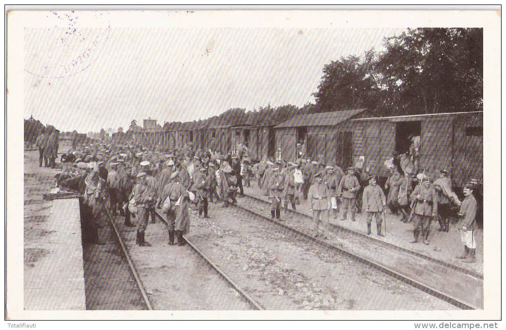 Hammerstein Krieg Gefangenen Lager Czarne Ankunft Russia 10.4.1916 Feldpost Formationsstempel Bahnhof Bahnsteig Waggon - Westpreussen