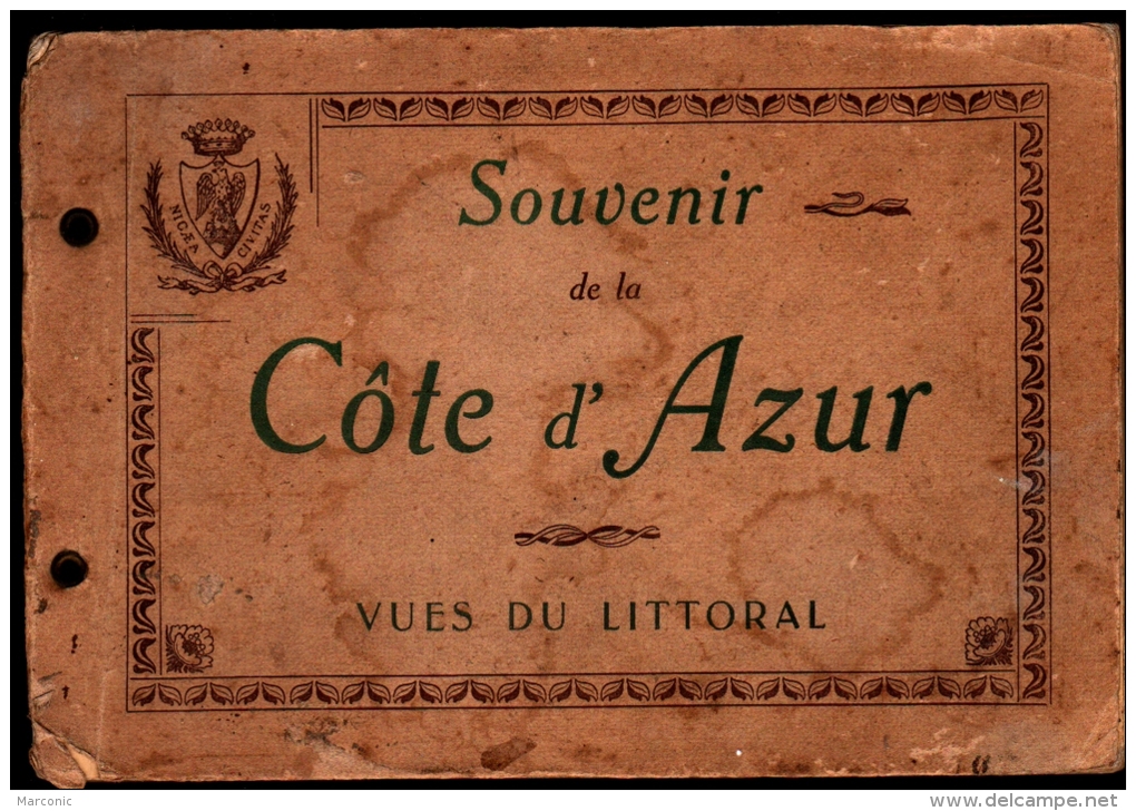 CARNET SOUVENIR De La COTE D'AZUR, Vues Du Littoral - 16 Vues Chromos Lithographiées - Autres & Non Classés