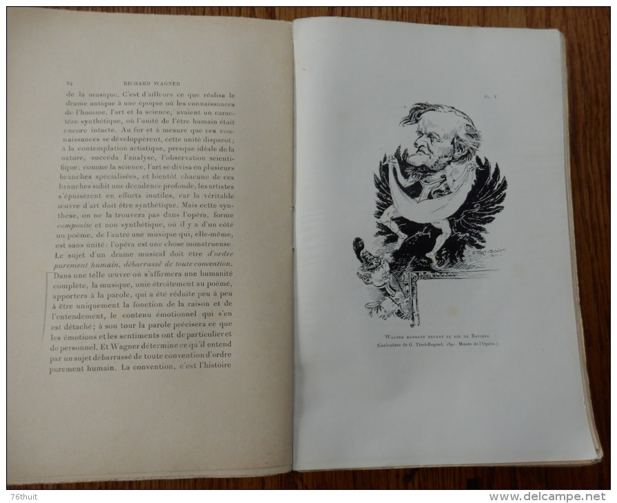 1921 - Elie POIREE - Richard WAGNER L´homme Le Poète Le Musicien - Editions Laurens - Musica