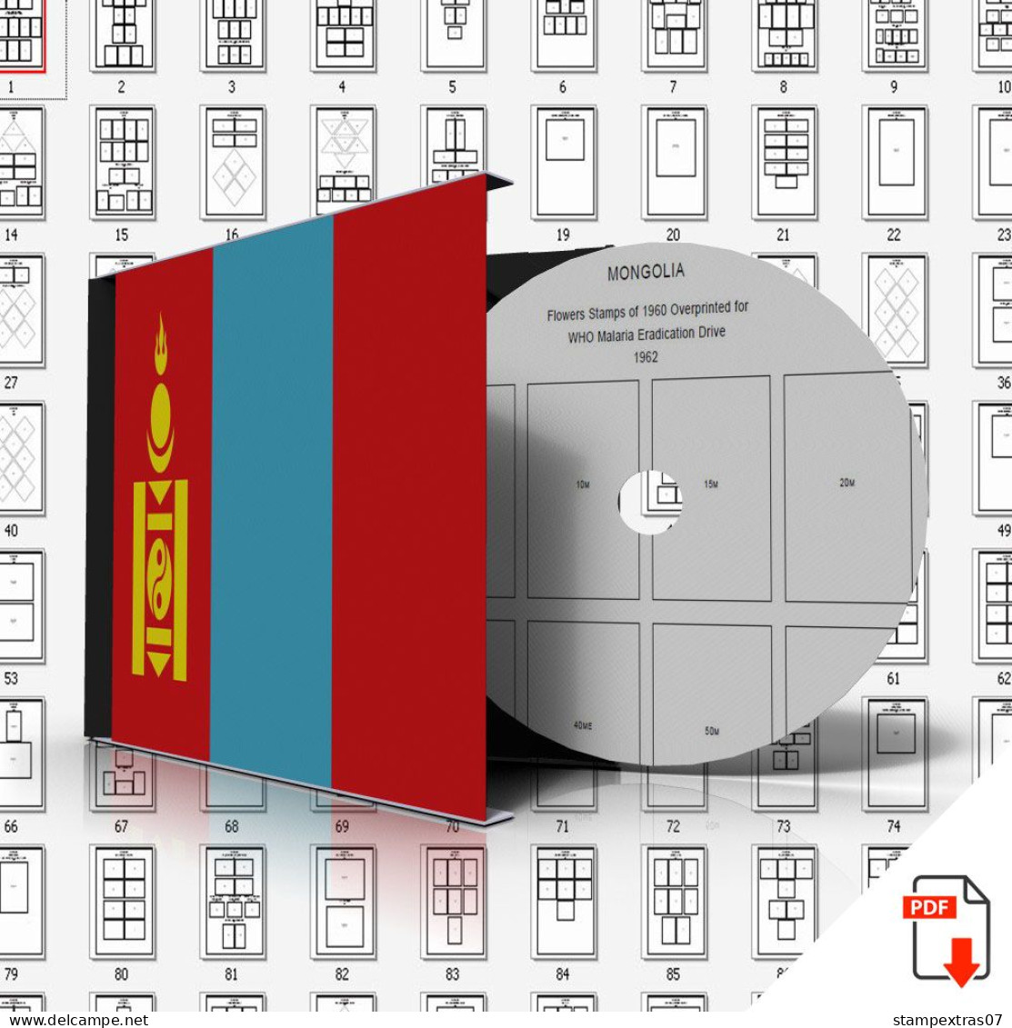 MONGOLIA STAMP ALBUM PAGES 1924-2010 (642 Pages) - Engels