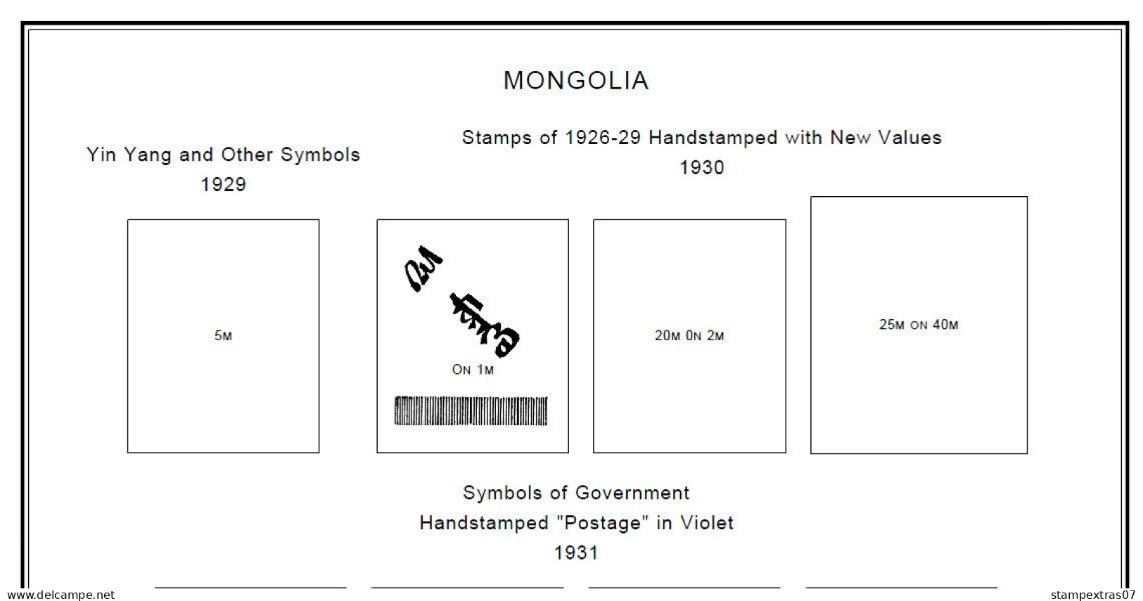 MONGOLIA STAMP ALBUM PAGES 1924-2010 (642 Pages) - Engels