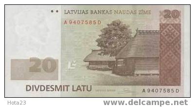 LATVIA - 2009 Y   20 LATI / Lats  Landscape Bank Note - UNC - Lettonie