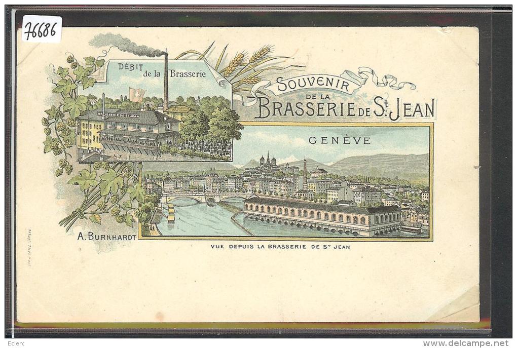 GENEVE - BRASSERIE DE ST JEAN - LITHO - ( ANGLE BAS DROIT RECOLLE ) - Altri & Non Classificati