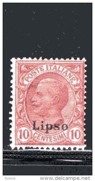 1912 LIPSO 10 CENT NUOVO MNH ** - Ägäis (Lipso)