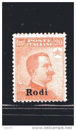 1918 EGEO RODI 20 CENT NUOVO MNH ** - Egée (Rodi)