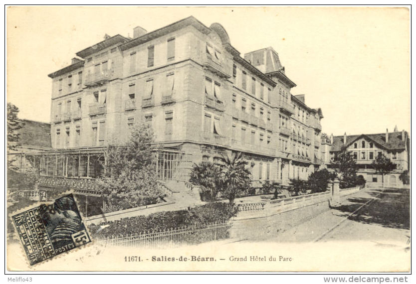 64/CPA - Salies De Béarn - Grand Hotel Du Parc - Salies De Bearn