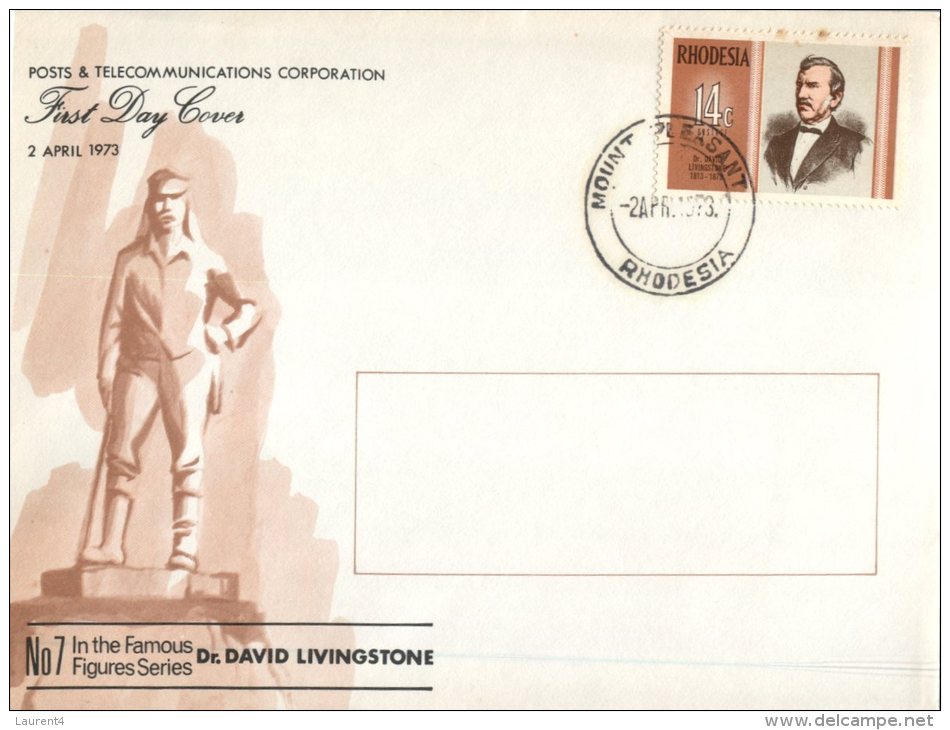 (997) Registered Letter -  Rhodesia 1973 - Dr David Livingstone - Sonstige & Ohne Zuordnung