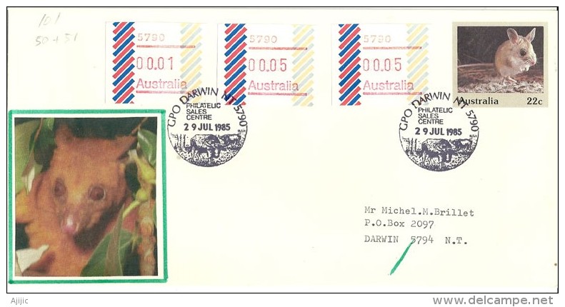AUSTRALIE.Faune Du Territoire Du Nord (Northern-Territory) Rongeur Notomys Alexis, Timbres  ATM-FRAMA 1985 - Vignette [ATM]