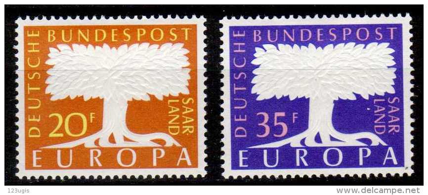 Saarland 1957 Mi 402-403 * [121013L] @ - Unused Stamps